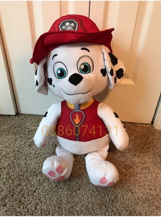 Голяма плюшена играчка Пес Патрул, 65см Куче Скай, Чейс, Роки, Маршал
