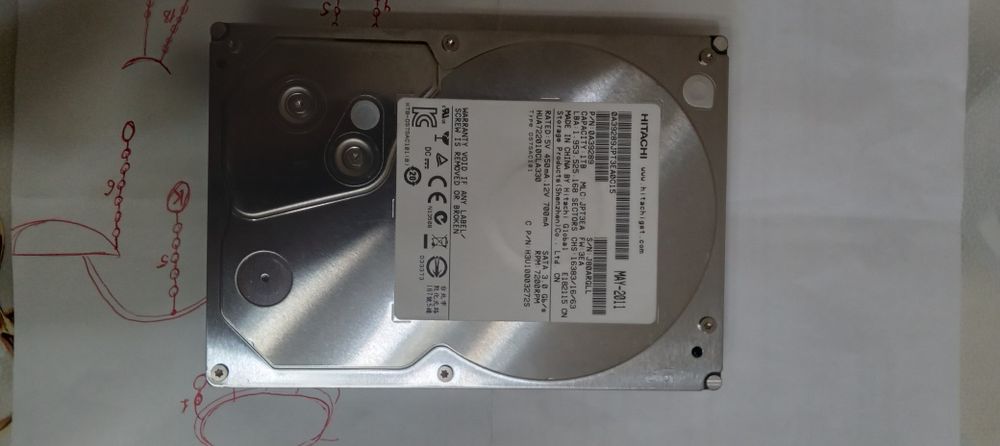 Хард диск (жёсткий диск) 1 тб, хорошом состояни, мало исползованаом