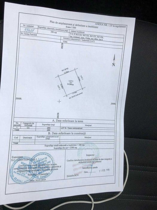 Teren de vânzare Berceni Vidra Utilități Asfalt