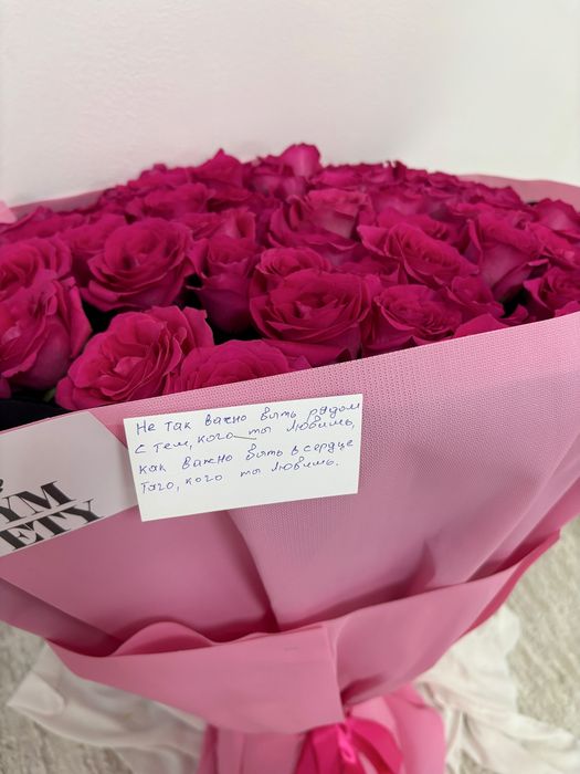 101 роза свежие за 40к