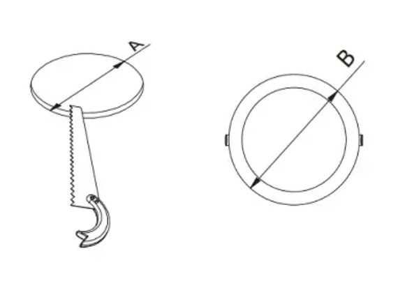 aplica plafoniera led incastrat panou panel rotund alb GTV Oris Plus 1