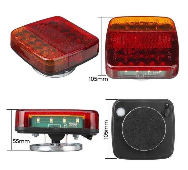 Безжични диодни стопове с магнит за ремарке, каравана ,платформа