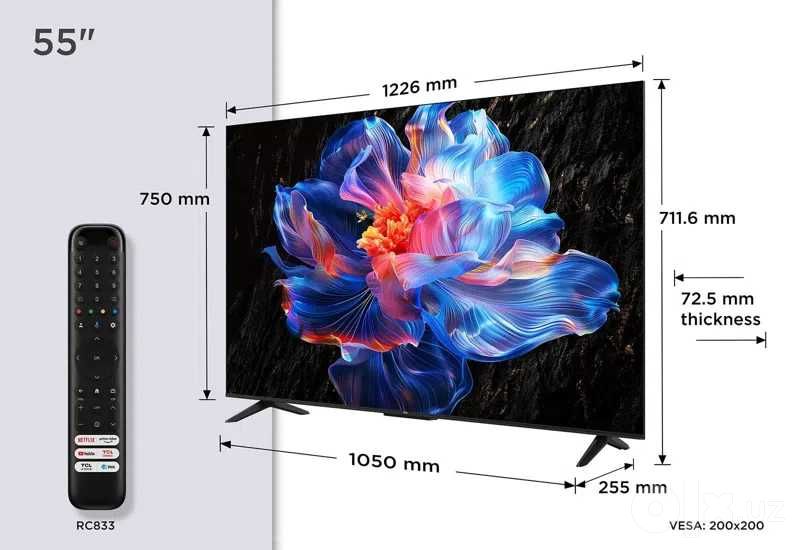 Телевизор TCL 55 V6C 4K SMART TV БЕСПЛАТНАЯ ДОСТАВКА 24/7 43/55/65/75/