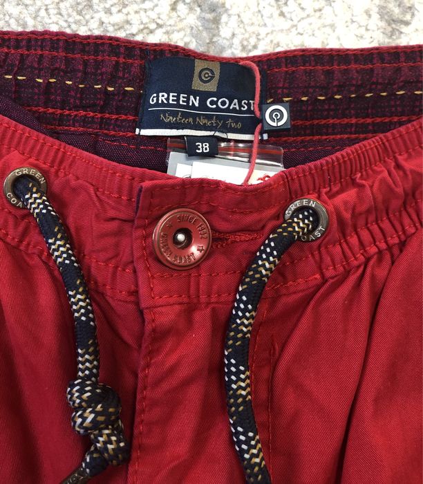 Pantaloni noi trei sferturi marime 38 pantaloni rosii trei sferturi 38