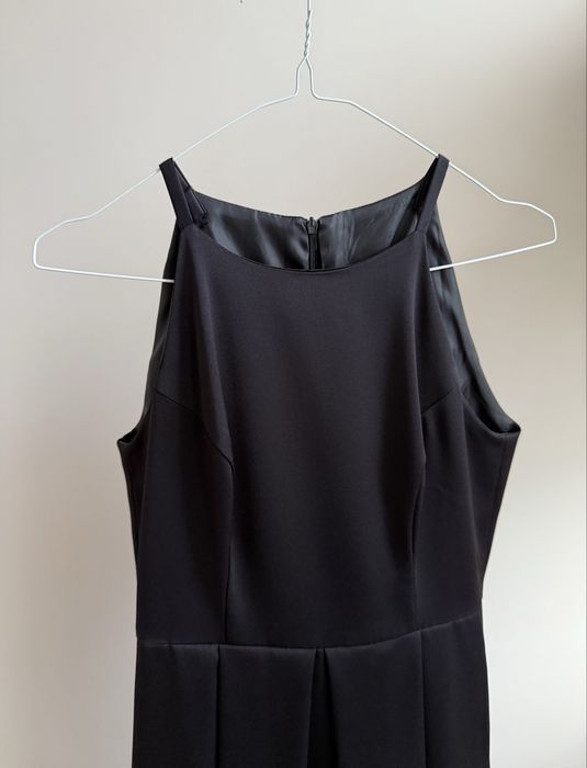 Миди черна рокля с дантела - размер S/M