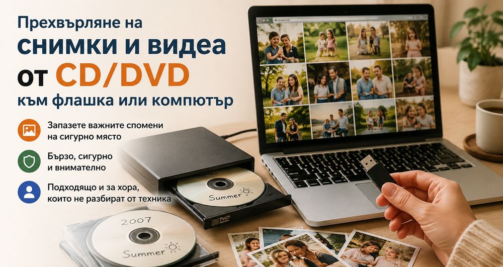 Спасяване на снимки и файлове от стари дискове