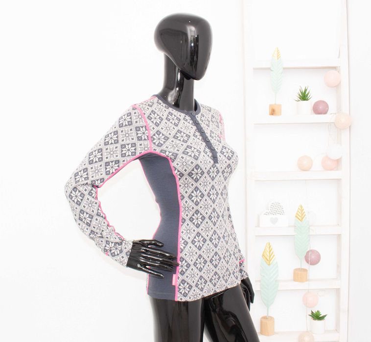 Kari Traa дамска мерино блуза сива термо бельо от мериносна вълна S