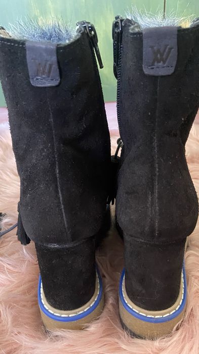 Естествен велур обувки/боти