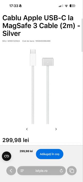 Cablu Magsafe 3 Macbook 2m original