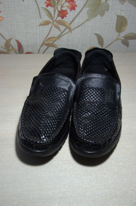Туфли черные кожаные