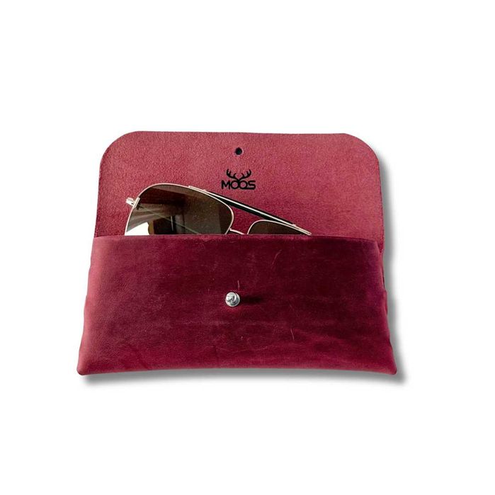 Toc de ochelari slim din piele naturala