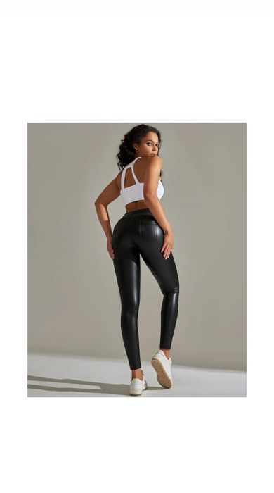 Colanți vătuiți din piele ecologică