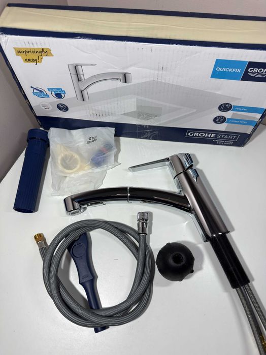 Baterie Baterie bucatarie Grohe Start cu dus kitchen mixer low spout