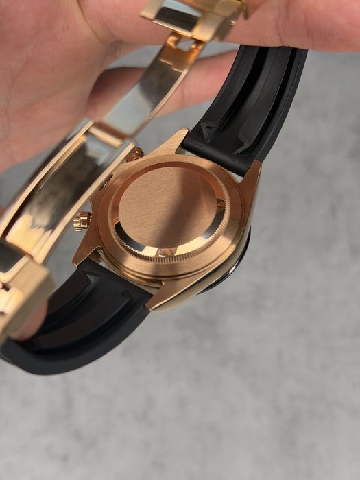 Seiko Mod Chronograph 39mm VK63 – meca quartz – negru rose gold - nou