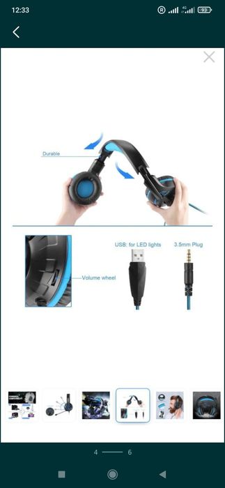 Casti audio Over-Ear Yinsan, Gaming. Stereo surround, Noise Cancelling