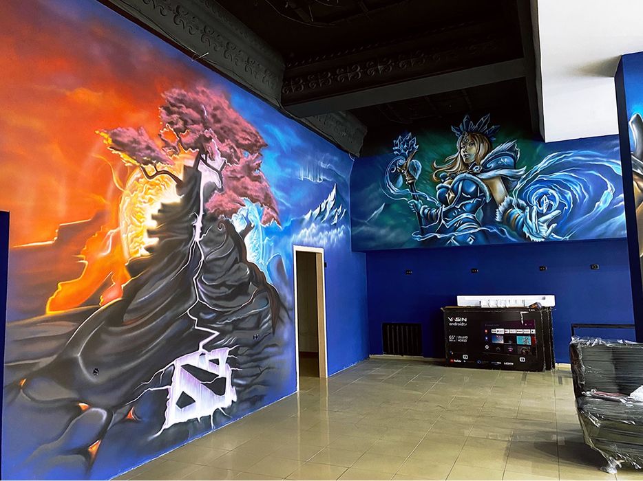 Роспись стен. Мурал. Граффити. Художник