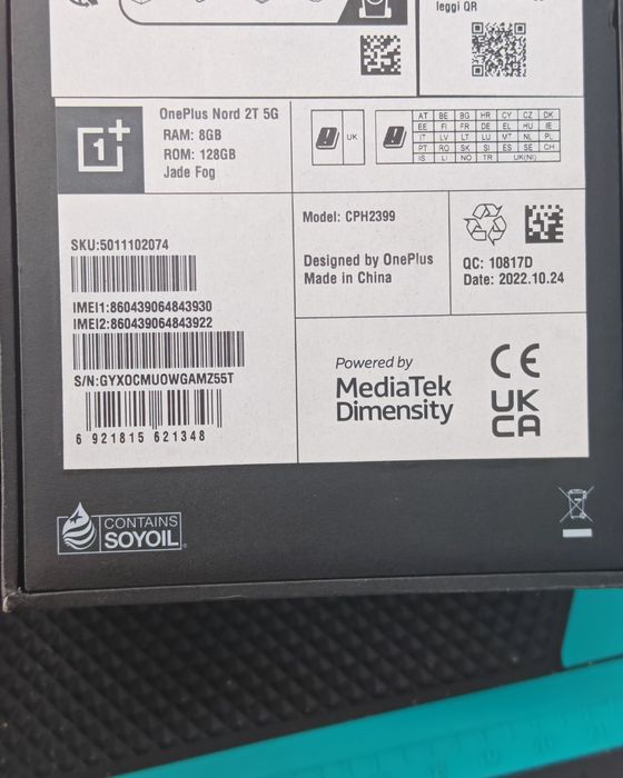 One Plus Nord 2T 5G, 8/128 GB, Nou, Garanție