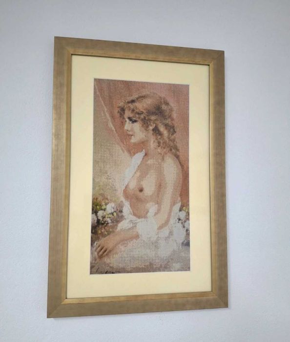 Goblen cusut manual ,60×40cm,stare foarte bună