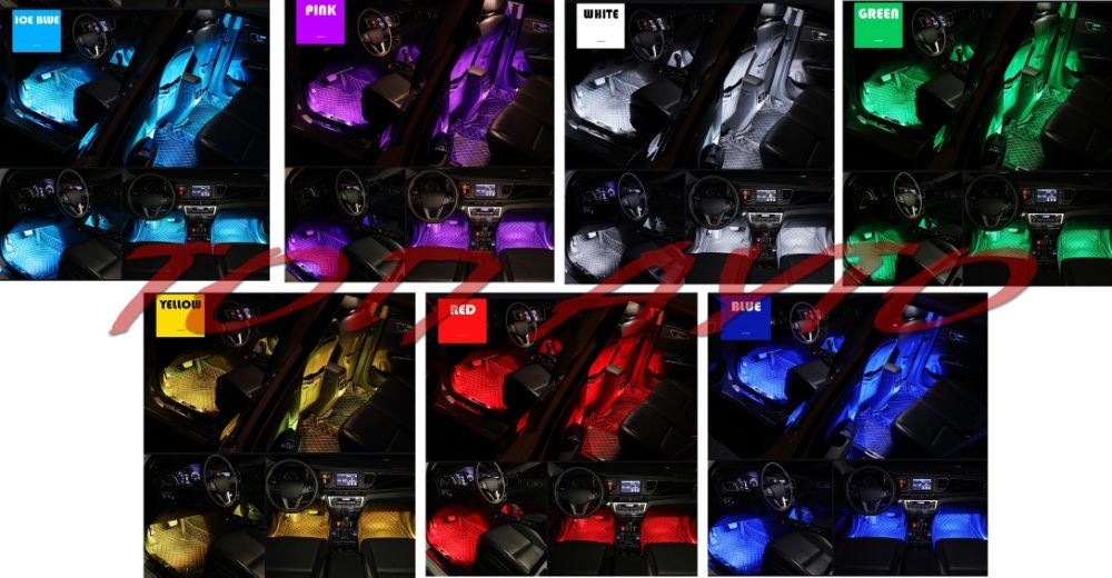 LED RGB Интериорно Осветление За Автомобил