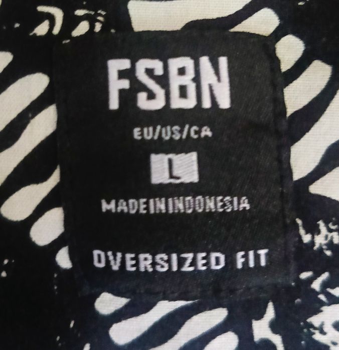 Мъжка риза с къс ръкав FSBN – Овърсайз, принт Змии, размер L