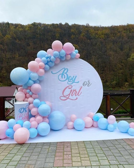 гендер пати, оформление гендер пати,фотозона, банер, новый год