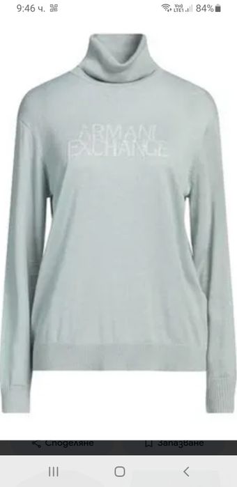 Armani Exchange A/X Wool Knit Womens  XS НОВО! ОРИГИНАЛ! Дамскo Поло