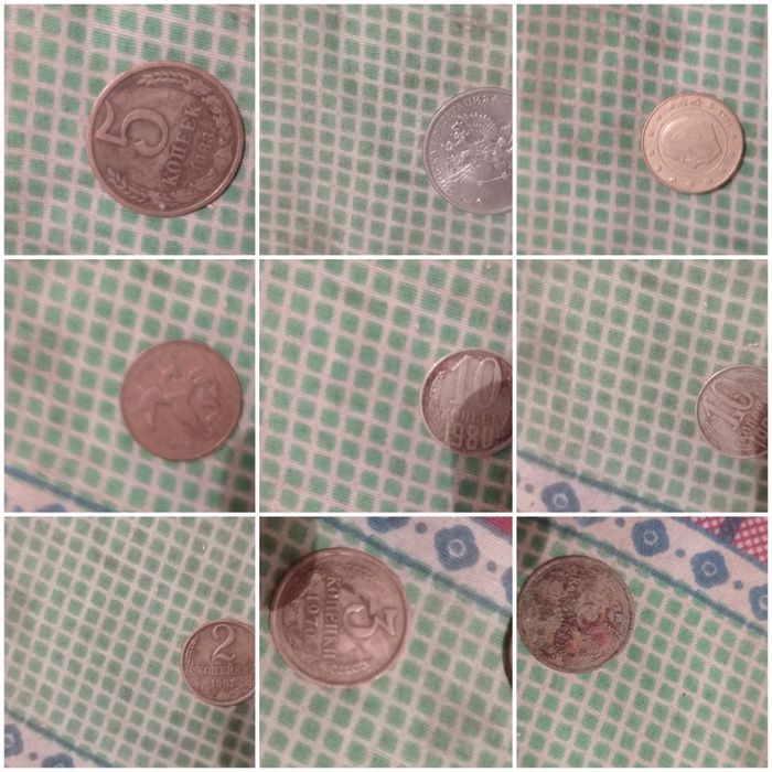 Манеты старый ссср и цент тг