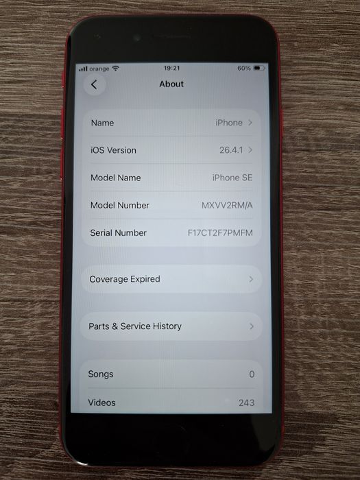 iPhone SE 2020 (SE2) Red 256GB