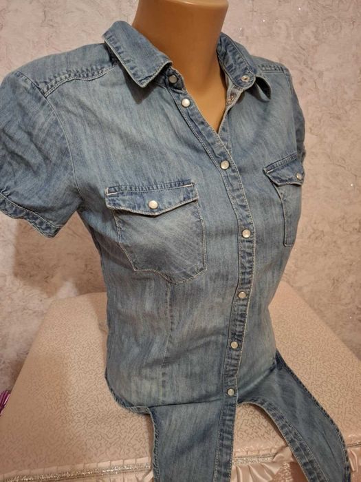 H&M Дънкова Риза/ръст 158 см