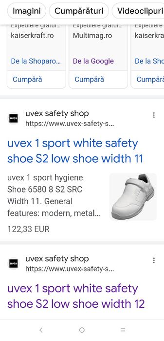 Saboti hidrofugi UVEX Sport S2 Low Shoe ESD marimea 39