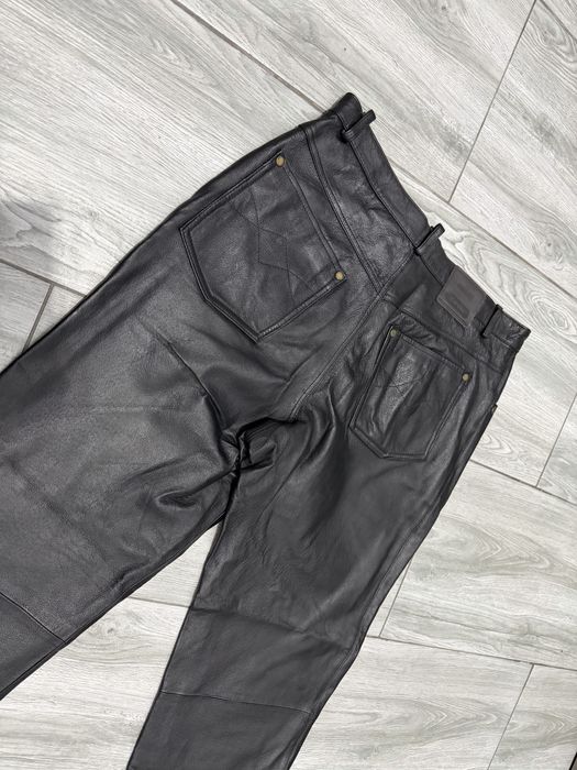 Pantaloni moto piele retro