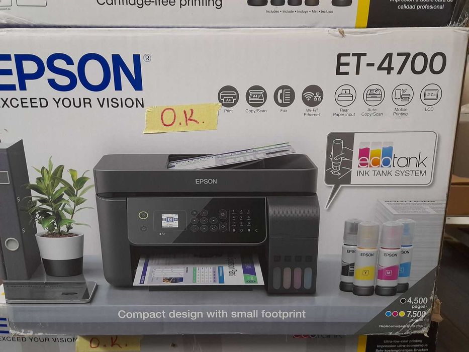 НОВИ  Epson XP-2205 Wifi със чисто нова CISS и НОВИ Epson Еcotank 2720, 2850, 2856 , 4700 , 4810( 300лв ) 2825 128 €