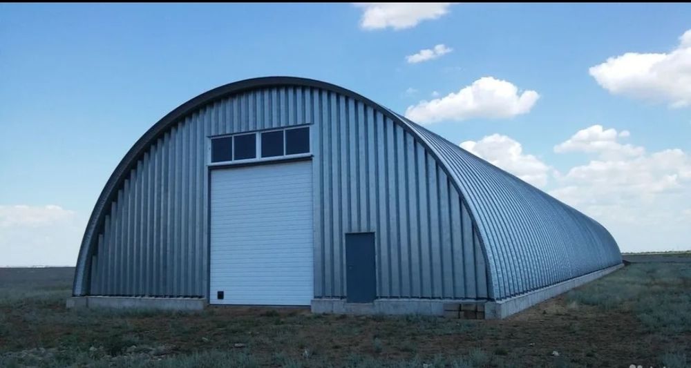 Ангар разворный Безкаркасный Арочный