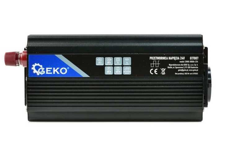 Инверторен преобразувател на напрежение GEKO G17007, 24V/230V, 800/1600W