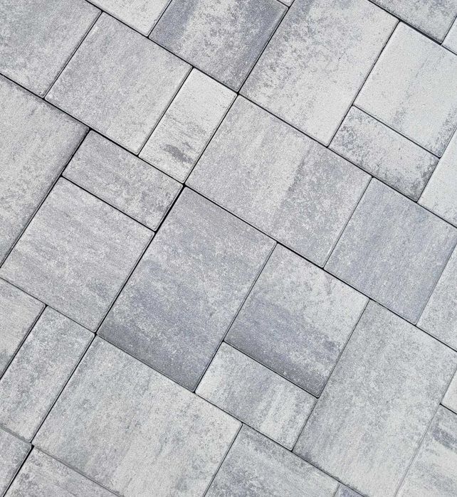 REDUCERE! Pavaj City Trio combi 4 cm, grafit nuantat, gri bazalt