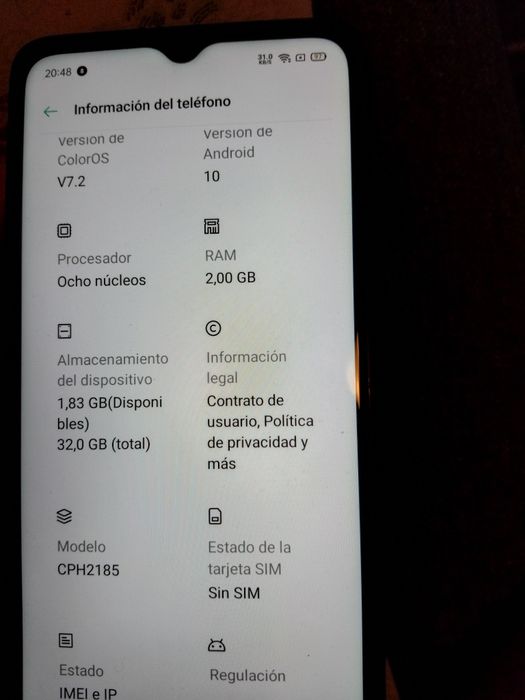 Se vinde tel.OPPO A15.