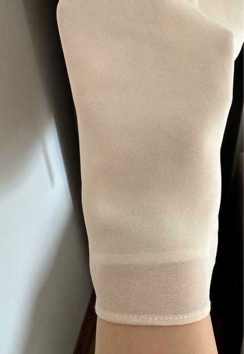 Rochie de șifon, H&M, bej-deschis, marime XS