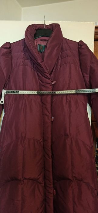 Oferta Geaca iarnă de fâș, sub genunchi, M, L, visiniu