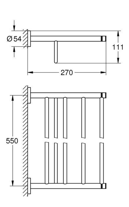 Держатель для полотенец Grohe 40800DL1 бронза