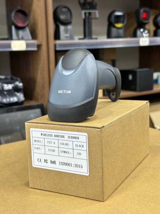 2D Bluetooth skaner QR kod va shtrix kod o‘quvchi, onlayn kassa uchun