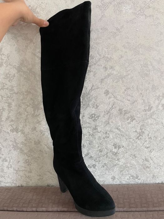 Кожаные сапоги ( натуральная замша)