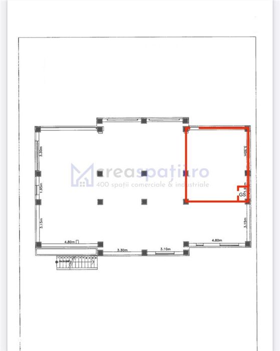Vanzare chirie spatii comerciale Visan, Profi, de la 30mp la 176mp