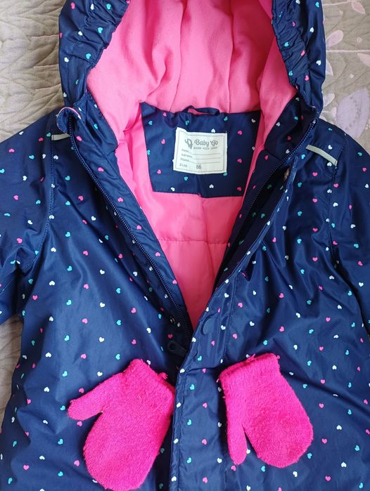 Зимен гащеризон и яке за момиче (98-104)