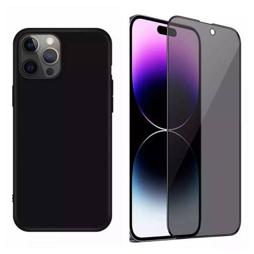 Iphone 14/15/16/17 PRO MAX PLUS Husa Tpu + Folie Sticla 11D/6D/PRIVACY