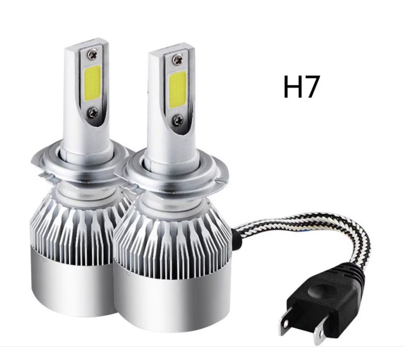 LED крушки за фарове C6 H7 6000Lm 5500K-6500K 12V за къси и дълги
