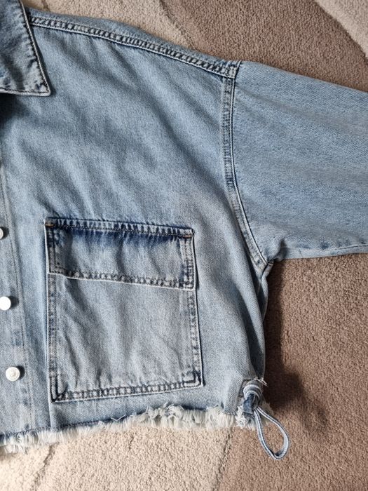 Дамско дънкено яке,светъл деним