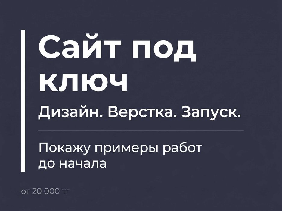 Разработка сайтов под ключ - от 20к