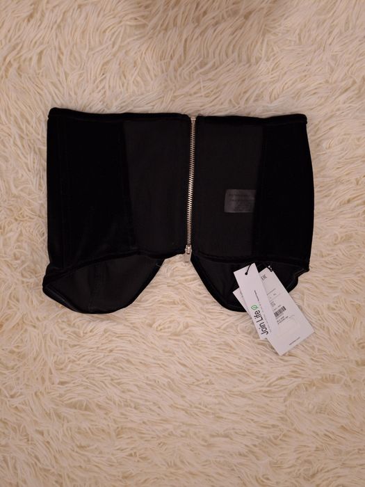 Corset din catifea cu paiete, Bershka, Nou