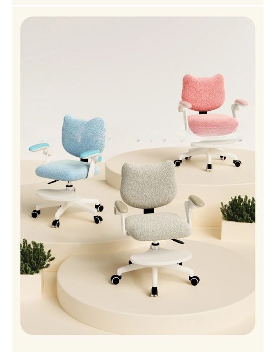 (Sf-25) Детское кресло без подставки для ног розовый и светло-серый цв