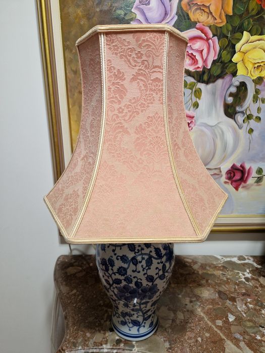 Чифт страхотни английски антикварни порцеланови лампи